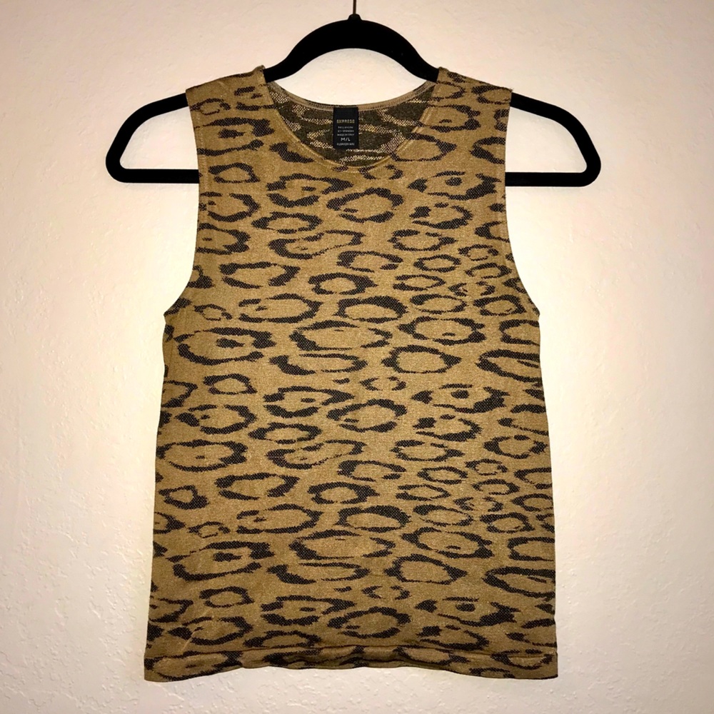Y2K Cheetah Knit Top vintage